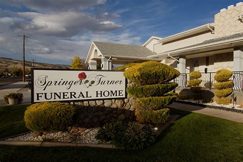 Springer turner funeral home - Friends may call for viewing at the Springer Turner Funeral Home in Richfield, Sunday evening from 6 to 8 P.M. or at the Stake Center in Loa Monday morning from 11:00 to 12:30 prior to the services. Live streaming of the services can be found at: www.springerturner.com under Lynette’s obituary about 15 minutes prior to starting time.